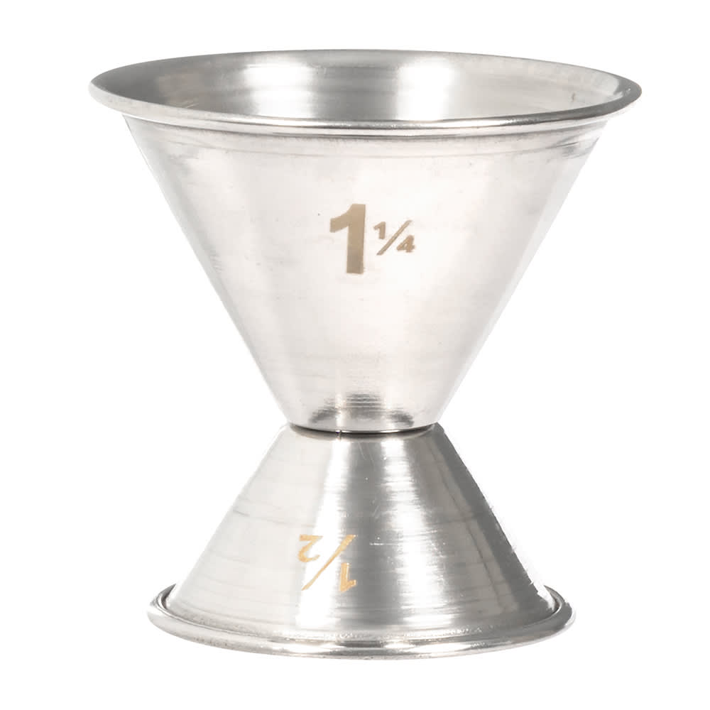 American Metalcraft J214 Double Jigger - 1/2 & 1 1/4 oz, Satin Stainless