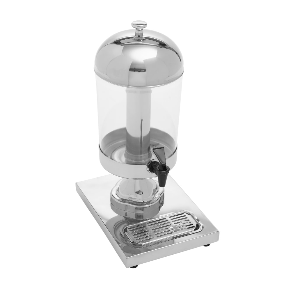 American Metalcraft JUICE1 2 1/8 gal Beverage Dispenser w/ Ice Tube - Plastic Container, Stainless Base