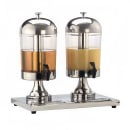 American Metalcraft JUICE2 4 1/4 gal Beverage Dispenser w/ Ice Tube - Plastic Container, Stainless Base thumbnail 2