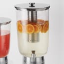 American Metalcraft JUICE4 20 qt Beverage Dispenser w/ Ice Tube - Plastic, Clear thumbnail 2