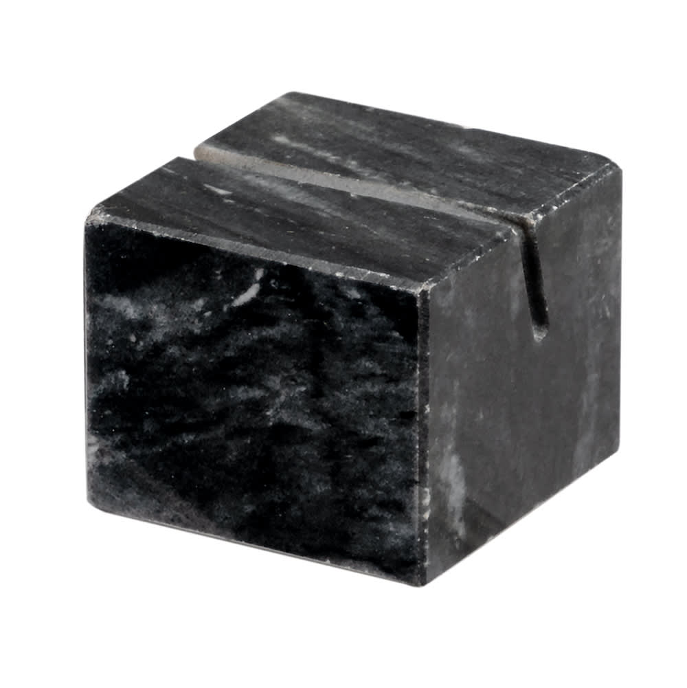 American Metalcraft MCHB125 Square Card Holder, Marble, Black