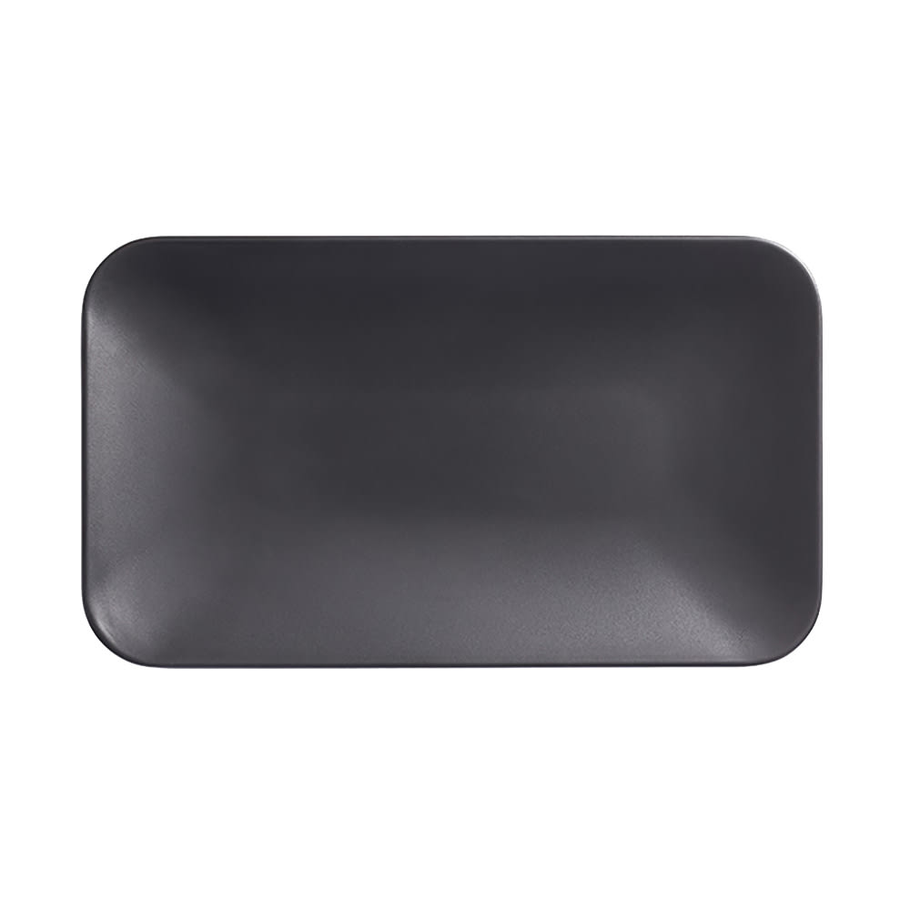 American Metalcraft MCP12BK 12" x 7" Rectangular Endurance Platter - Melamine, Black