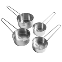 American Metalcraft MCW4 4 Piece Measuring Cup Set w/ Wire Loop Handle, Stainless thumbnail 3