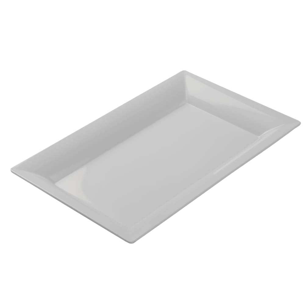 American Metalcraft MEL21 21" x 13" Rectangular Endurance Platter - Melamine, White