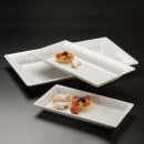 American Metalcraft MEL21 21" x 13" Rectangular Endurance Platter - Melamine, White thumbnail 2