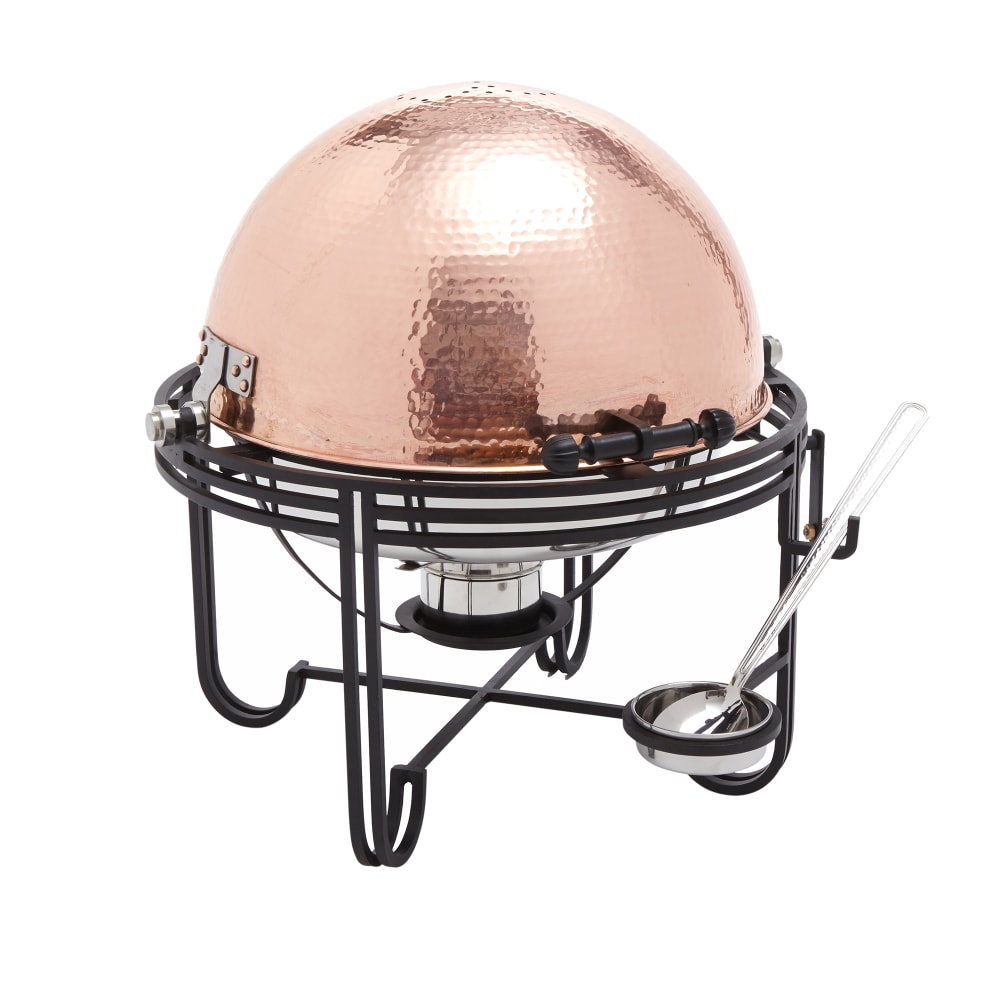 American Metalcraft MESA91C 6 qt. Round Chafer w/Roll-top Lid & Chafing Fuel Heat, Copper Finish