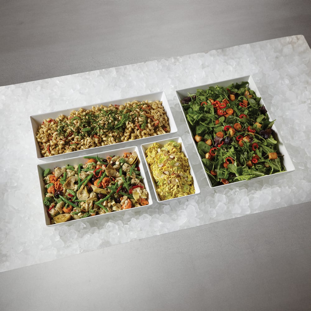 American Metalcraft MLRP9 48 oz Rectangular Melamine Serving Bowl, White