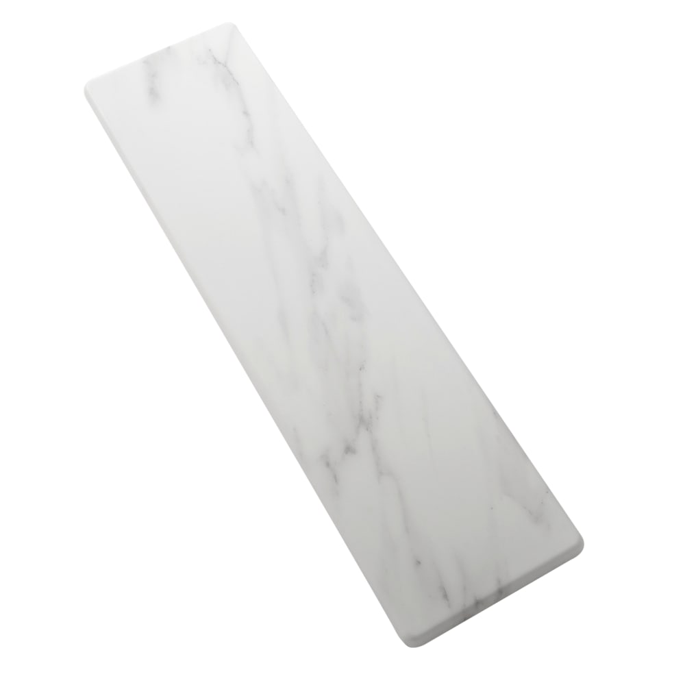 American Metalcraft MW32 Rectangular Serving Board - 32" x 8 3/4", Melamine, White Marble