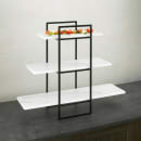 American Metalcraft MW32 Rectangular Serving Board - 32" x 8 3/4", Melamine, White Marble thumbnail 3