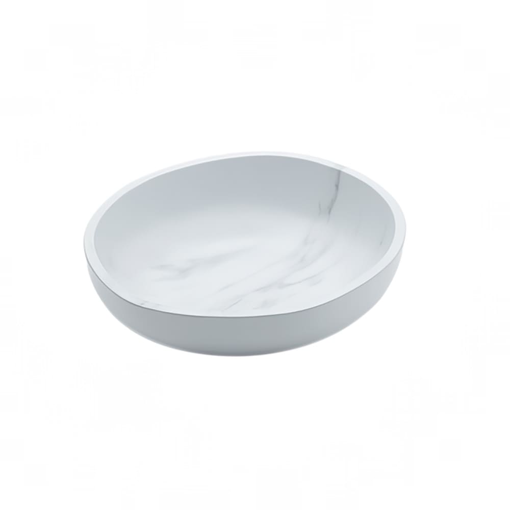 American Metalcraft MWB11 97 oz Round Melamine Serving Bowl, White Marble
