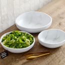 American Metalcraft MWB12 137 oz Round Melamine Serving Bowl, White Marble thumbnail 2