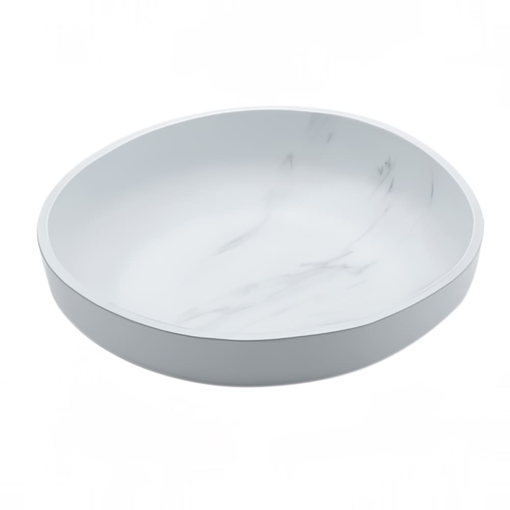 American Metalcraft MWB14 235 oz Round Melamine Serving Bowl, White Marble