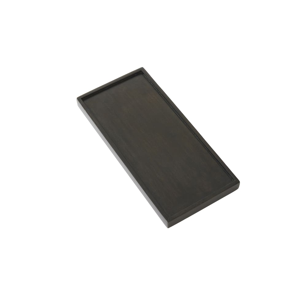 American Metalcraft MWP14 14 1/4" x 6 5/8" Rectangular Upton Platter - Mango Wood, Espresso