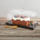 American Metalcraft MWP14 14 1/4" x 6 5/8" Rectangular Upton Platter - Mango Wood, Espresso thumbnail 3