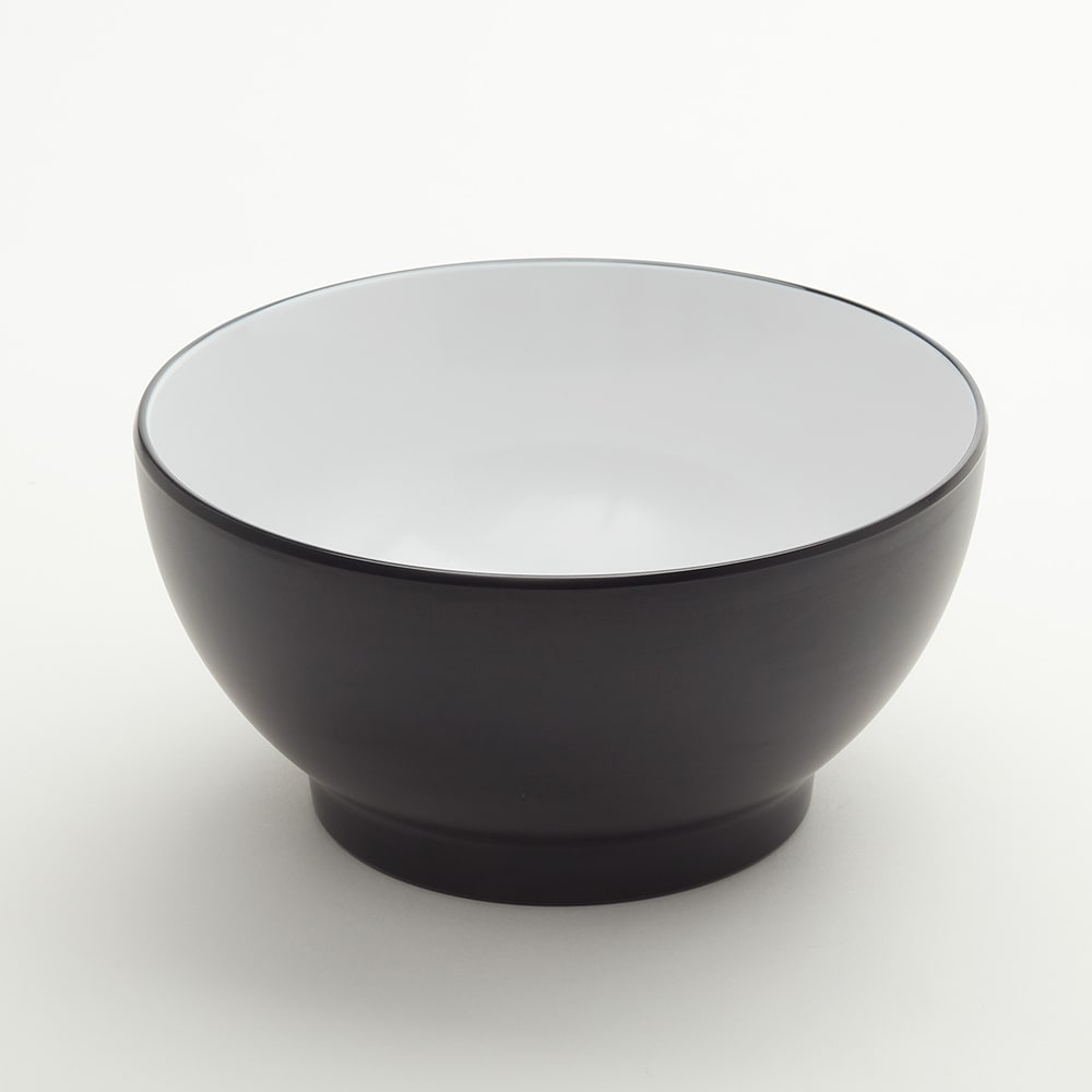 American Metalcraft NB50 50 oz Round Melamine Noodle Bowl, Black/White
