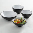 American Metalcraft NB50 50 oz Round Melamine Noodle Bowl, Black/White thumbnail 2