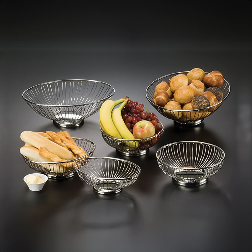 American Metalcraft OBS913 Oval Basket, 13 3/8 x 9 1/4", Stainless