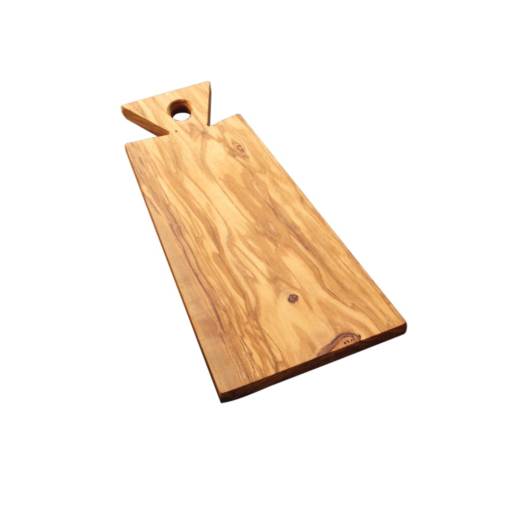 American Metalcraft OWB117 Rectangular Serving Board w/ Handle - 12 1/4" x 5 3/4", Olive Wood