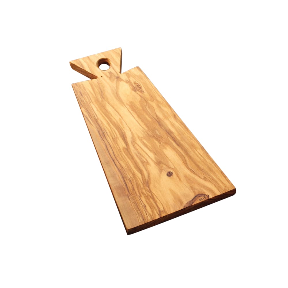 American Metalcraft OWB118 Rectangular Serving Board w/ Handle - 16 5/8" x 5 7/8", Olive Wood