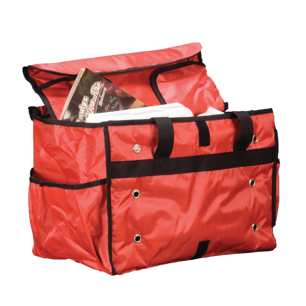 American Metalcraft PBSB1512 Food Delivery Bag - 15" x 9" x 12", Nylon, Red