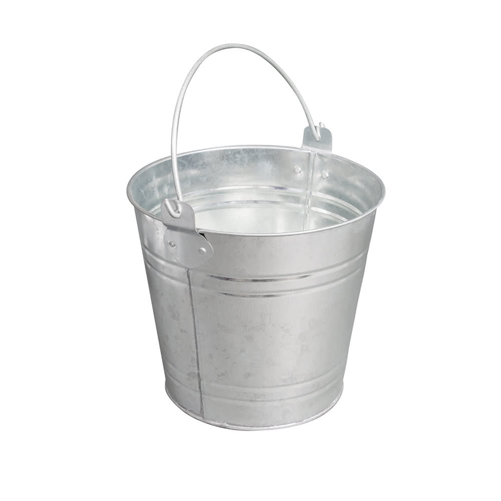 American Metalcraft PTUB87 148 oz Round Serving Pail w/ Handle - 8 1/4"D x 7 3/8"H, Tin
