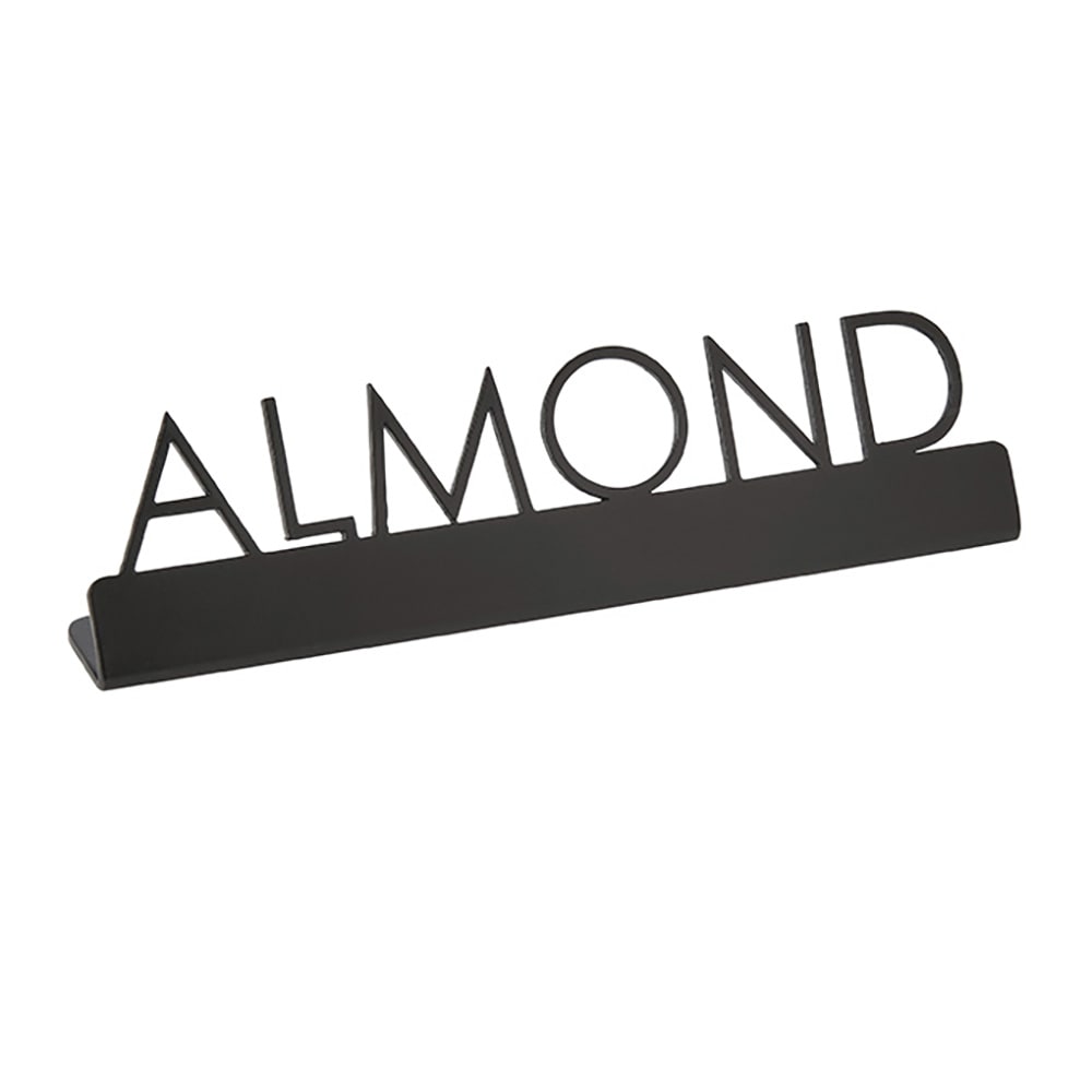 American Metalcraft SBA5 "Almond" Table Tent Sign - 5" x 1 1/4", Stainless, Black