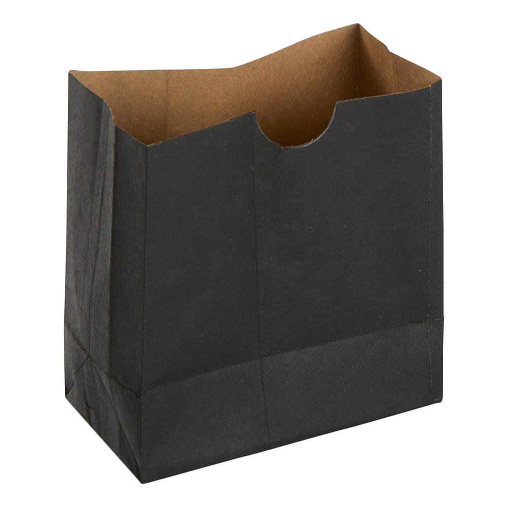 American Metalcraft SBB3 Mini Disposable Snack Bag - 3 3/8"L x 1 3/4"W x 3 1/2"H, Black