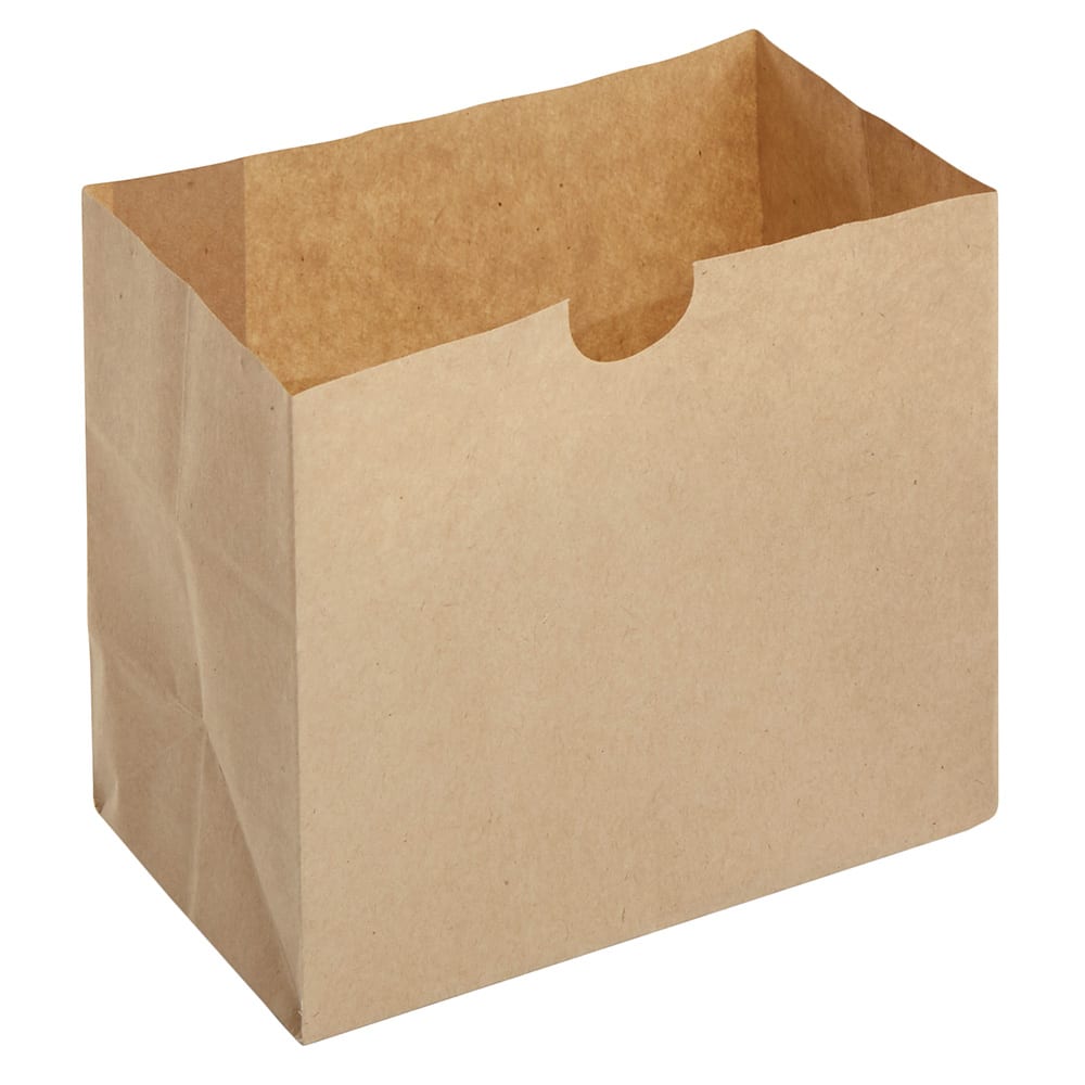 American Metalcraft SBN4 Mini Disposable Snack Bag - 4 1/4"L x 2 1/2"W x 3 3/4"H, Natural