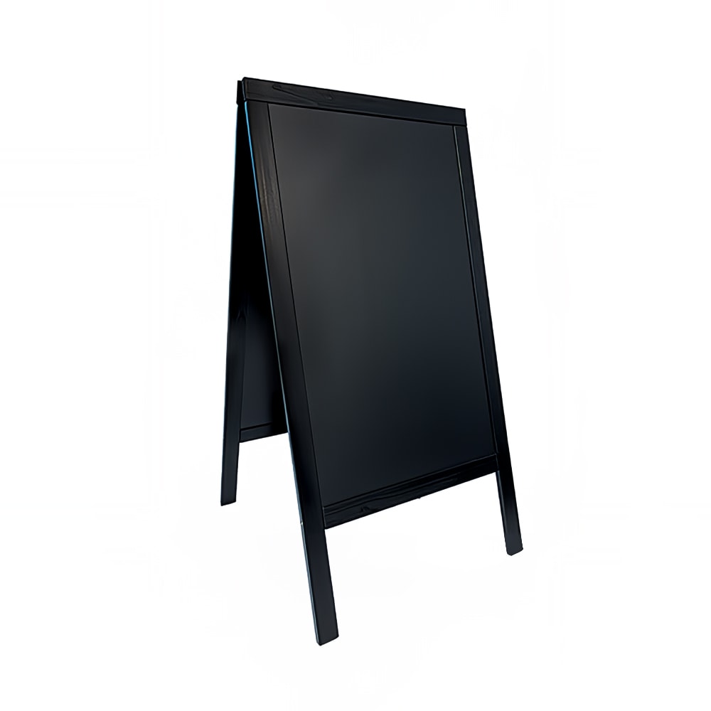American Metalcraft SBSBL120 49 1/4" Sidewalk Marker Board - Wood, Black