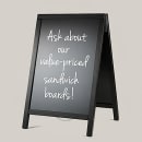 American Metalcraft SBSBL120 49 1/4" Sidewalk Marker Board - Wood, Black thumbnail 2