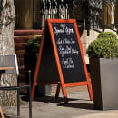 American Metalcraft SBSM135 Large Sandwich Board w/ Double Side, 28 1/8" x 54 3/4", Mahogany thumbnail 2