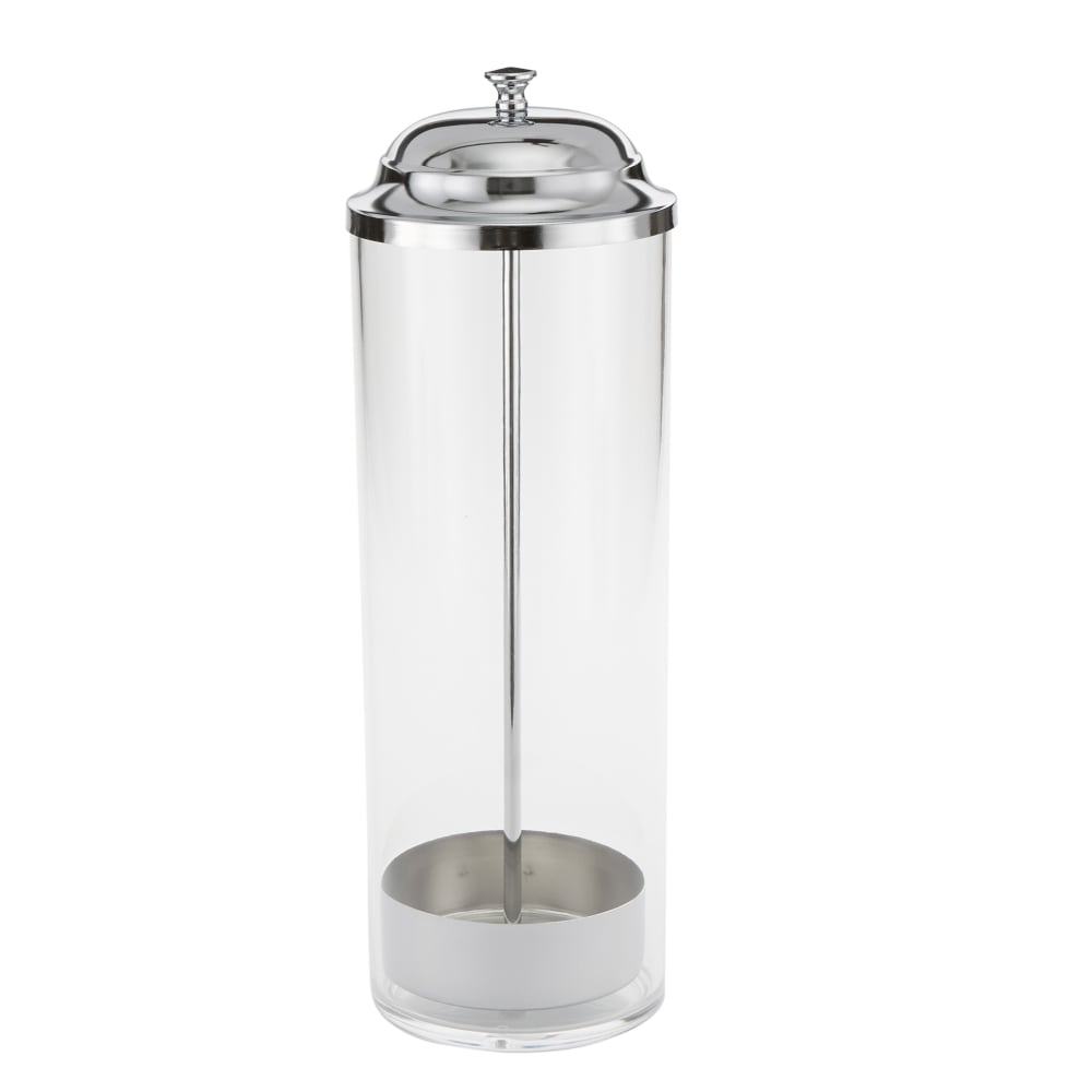 American Metalcraft SD3511 1 Compartment Straw Holder - 3 1/2" x 10 3/4" x 6", Clear