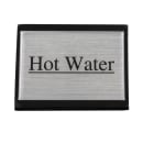 American Metalcraft SIGNW5 Hot Water Table Tent Sign - 1 3/4" x 3", Silver/Black Wood thumbnail 2