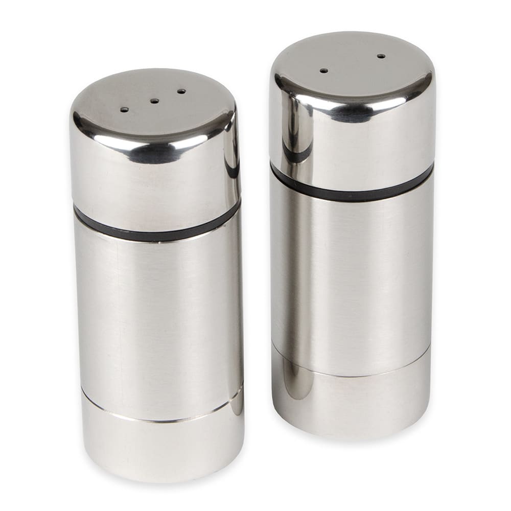 American Metalcraft SP35 1 1/2 oz  Salt & Pepper Shaker Set - Stainless Steel, 3 1/2"H