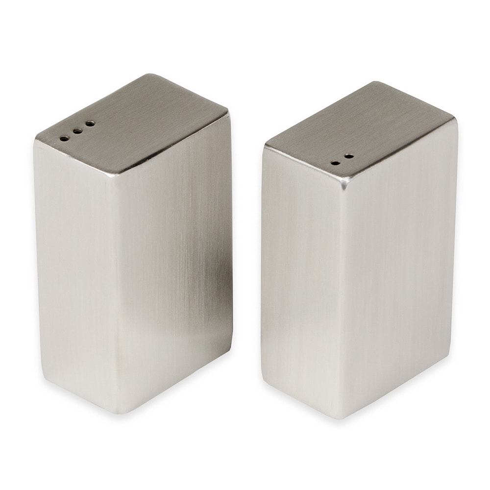American Metalcraft SP4 2 oz Salt & Pepper Shaker Set - Stainless Steel, 2 1/2"H
