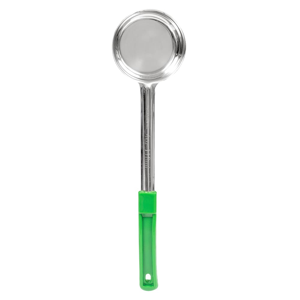 American Metalcraft SPN4 4 oz Ladle Style Solid Bowl, 3 3/8 in, Grip Handle, Green