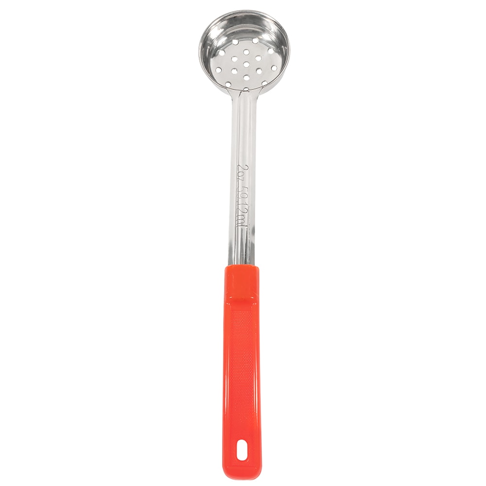 American Metalcraft SPNP2 2 oz Ladle Style Perforated Bowl, 2 1/2 in, Grip Handle, Red