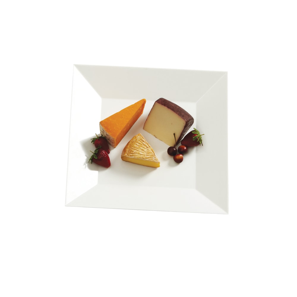American Metalcraft SQP12 14" Square Endurance Platter - Melamine, White