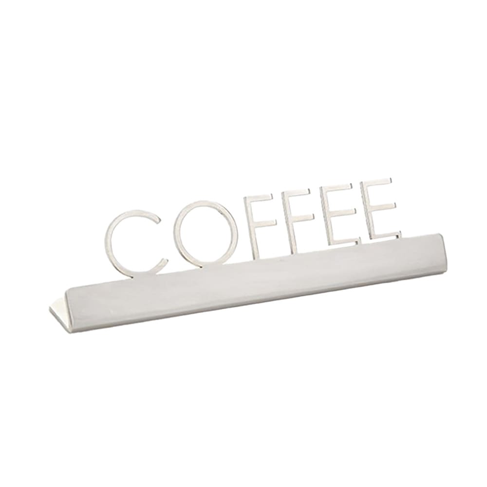 American Metalcraft SSC5 "Coffee" Table Tent Sign - 5" x 1 1/4", Stainless