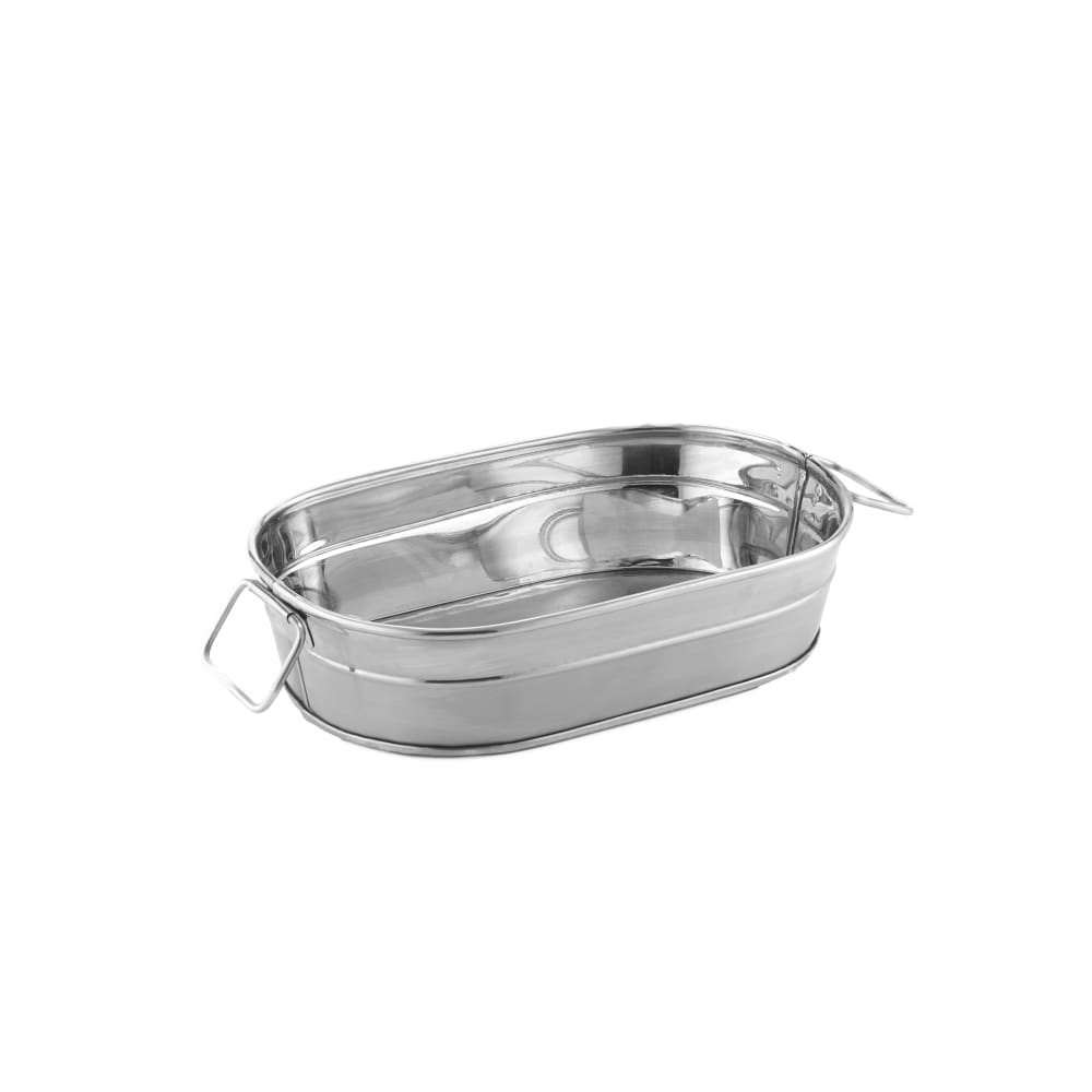 American Metalcraft STUB69 24 oz Oval Serving Tub - 8 3/4"L x 5 1/2"W x 2 1/2"H, Stainless Steel