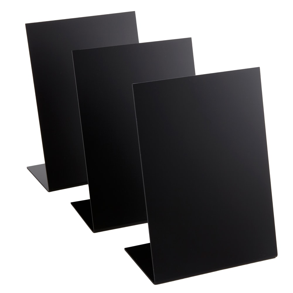 American Metalcraft TBABLA8 Tabletop Chalkboard - 2 7/8"L x 7/8"W x 2"H, Black