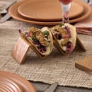 American Metalcraft THMT3 Taco Holder - Holds 2 to 3 Tacos, Melamine, Terracotta thumbnail 3