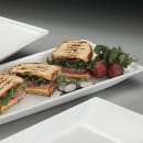 American Metalcraft TRPZ18 18 3/8" x 8 1/8" Trapezoid Serving Platter - Melamine, White thumbnail 6