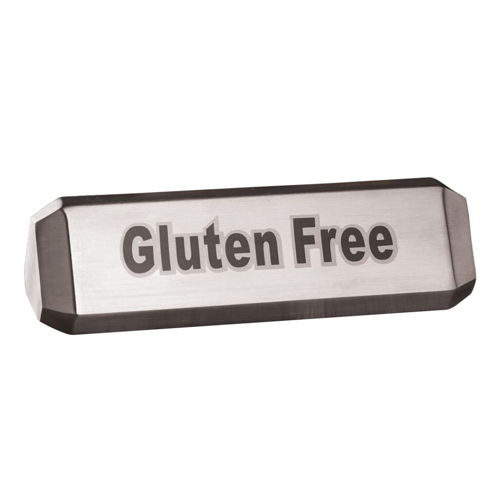 American Metalcraft TTSVG3 Three-Sided Table Sign - "Vegan", "Vegetarian", "Gluten Free", Stainless