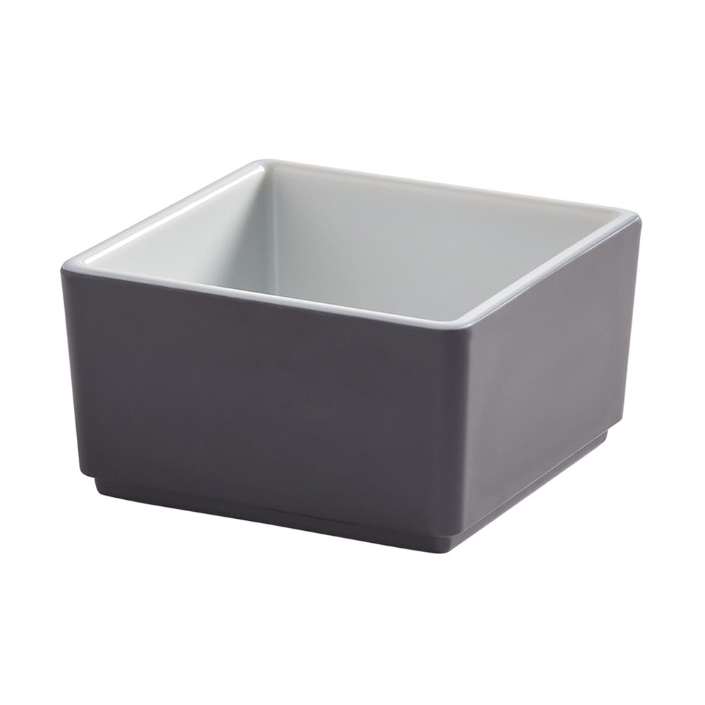 American Metalcraft UBS10GE 10 oz Square Bowl, 3 5/8" x 3 5/8", Melamine, Graphite