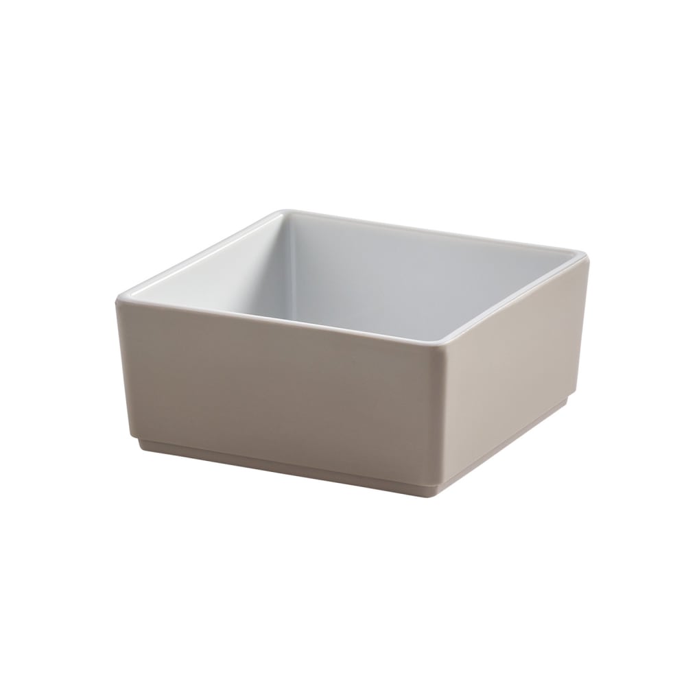 American Metalcraft UBS16MO 16 oz Square Bowl, 4 1/2" x 4 1/2", Melamine, Mocha