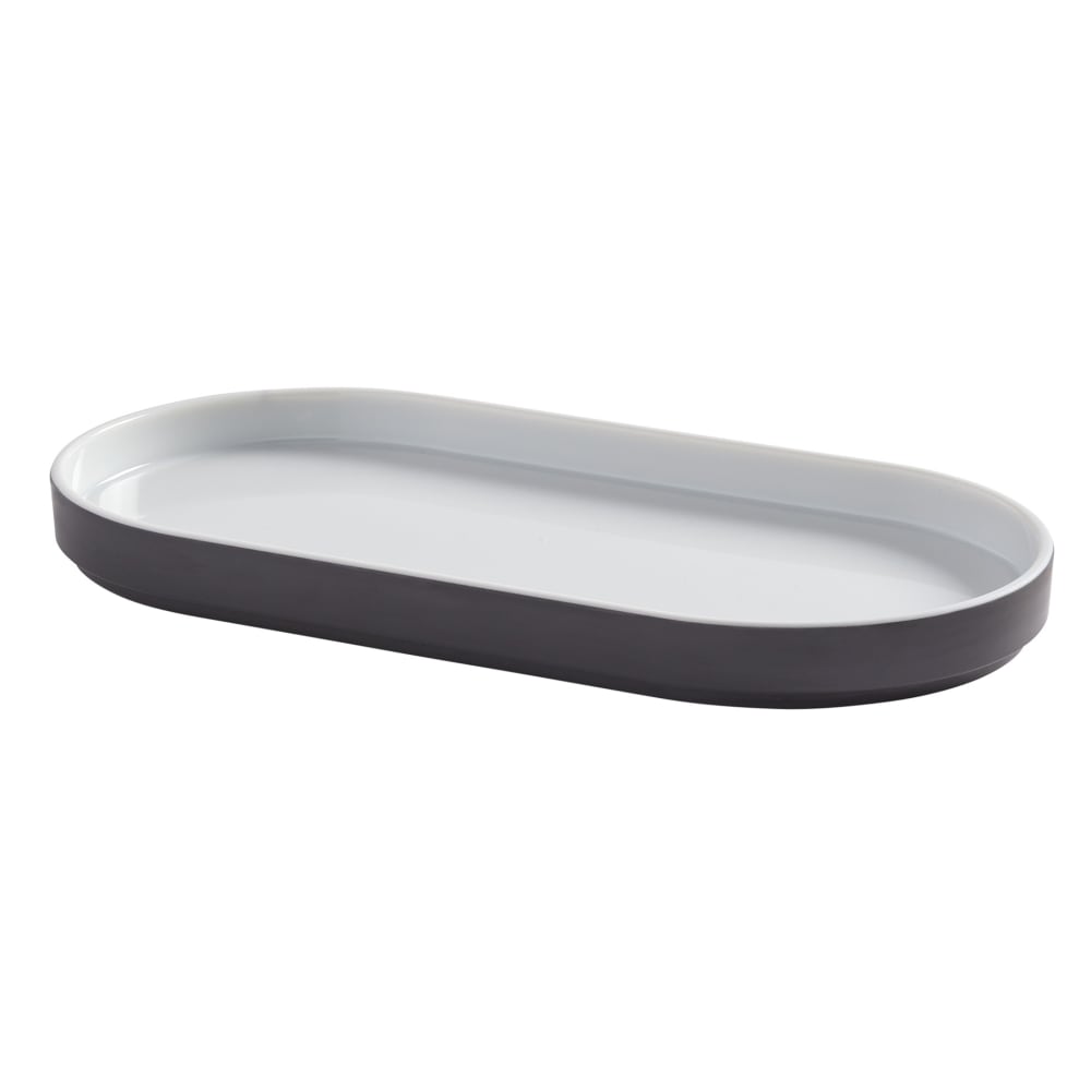 American Metalcraft UPLR10GE 10 1/2" x 5 1/4" Oval Platter - Melamine, Graphite
