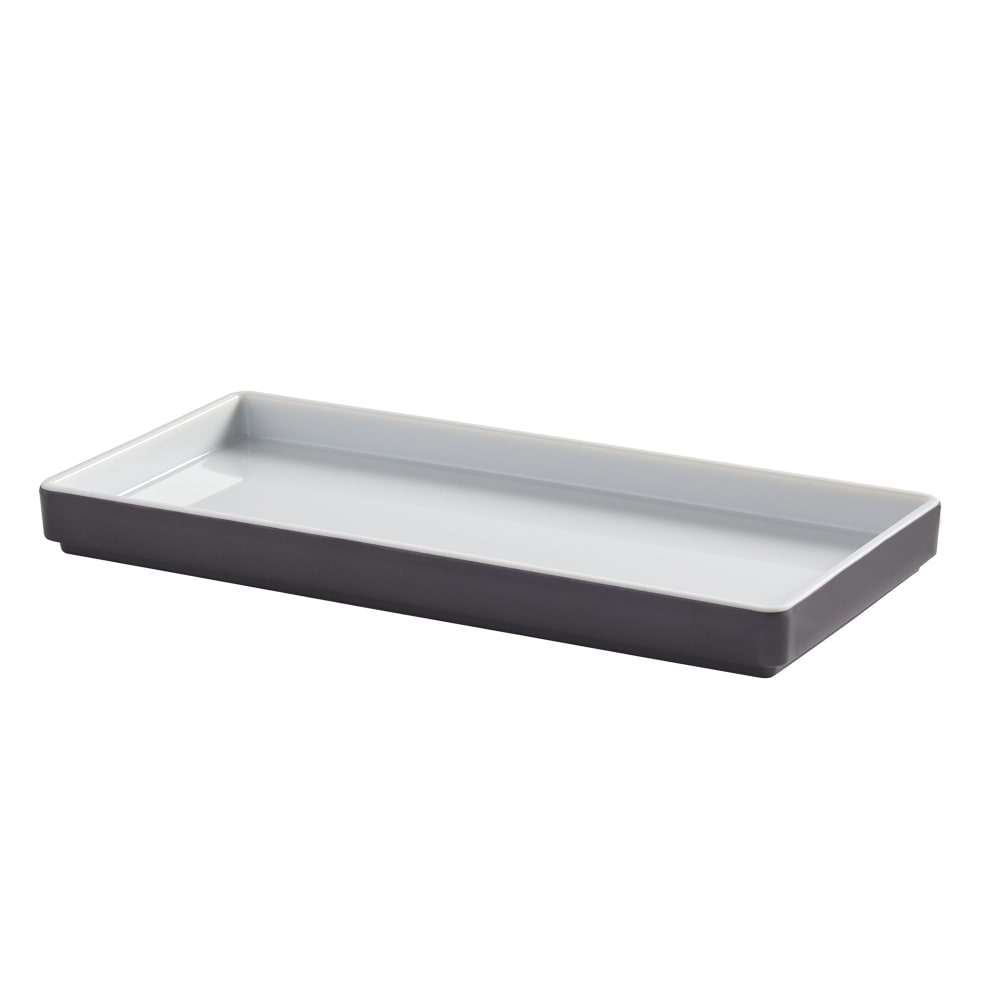American Metalcraft UPLS10GE 10" x 4 3/4" Rectangular Platter - Melamine, Graphite