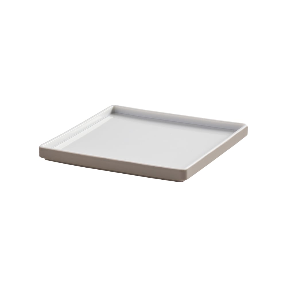 American Metalcraft UPS6MO 6" Square Melamine Plate, Mocha
