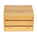 American Metalcraft WCBA7 Rectangular Condiment Caddy - Bamboo thumbnail 5